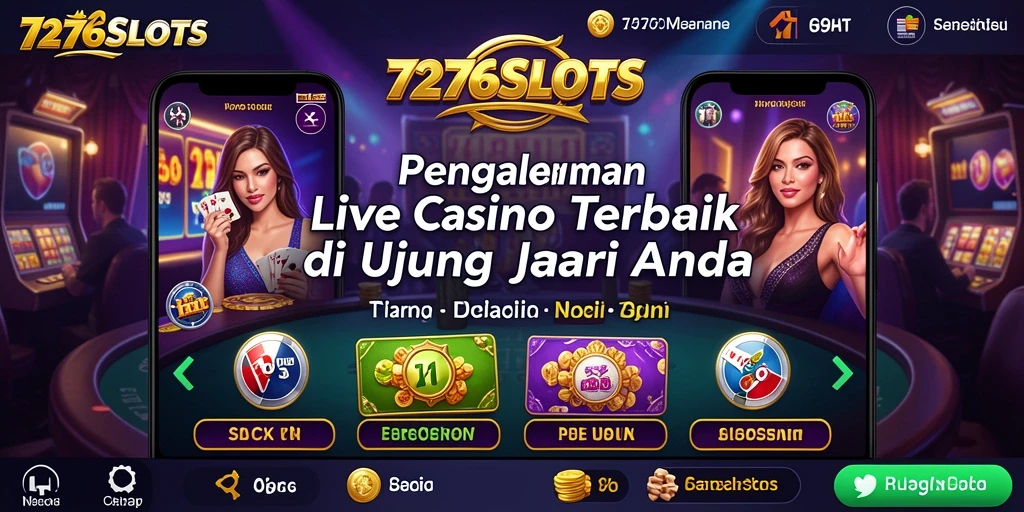 Screenshot gameplay Live Casino 7276SLOTS dengan dealer profesional.