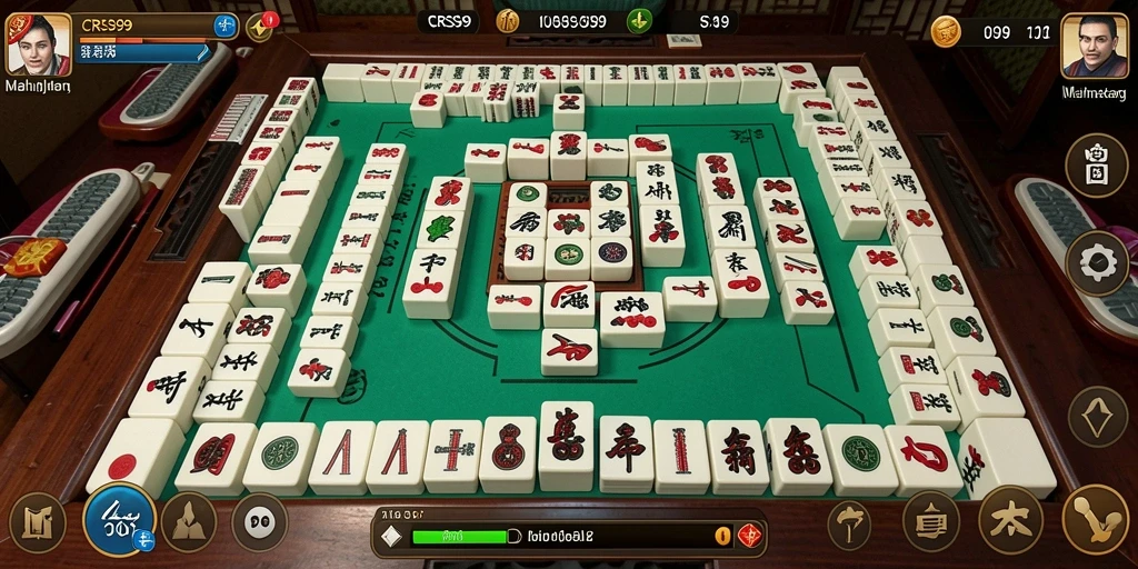 Tampilan gameplay Mahjong yang menarik di CRS99.