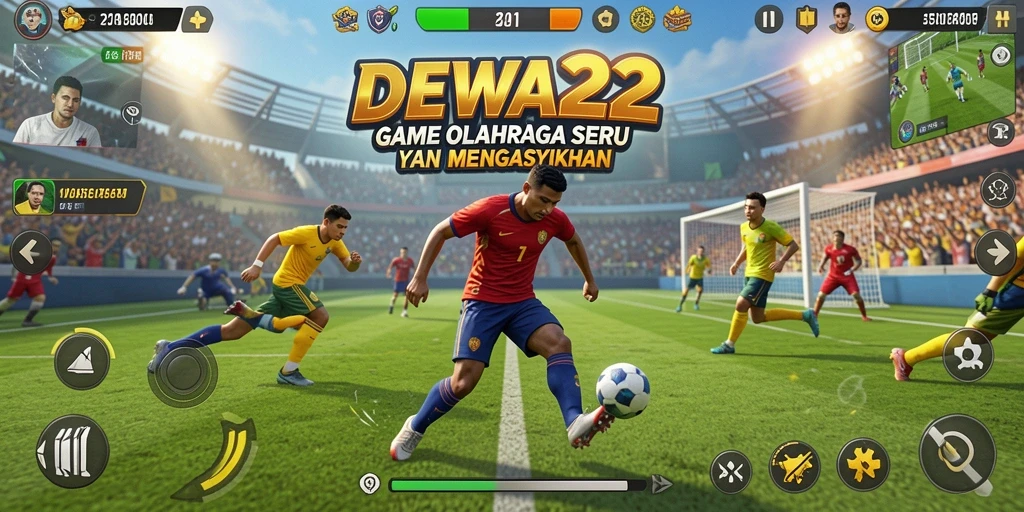Tampilan aksi seru dalam permainan olahraga DEWA22.