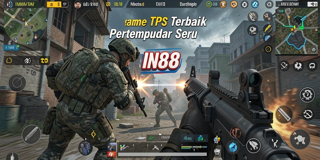 Gameplay IN88 yang intens dalam pertempuran TPS.