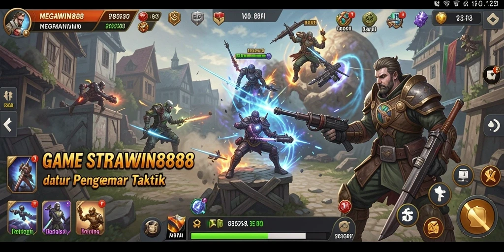 Tampilan gameplay strategis dalam MEGAWIN888 yang mendebarkan.
