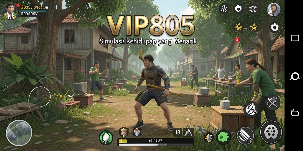 Tangkapan layar utama VIP805 menampilkan gameplay yang seru dan interaktif.